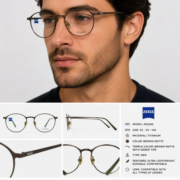 عینک طبی مردانه ZEISS اورجینال